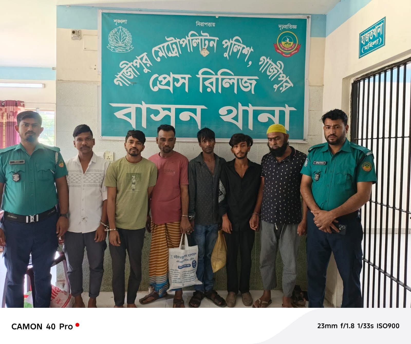 বাসন থানায় বিশেষ অভিযান: ইয়াবাসহ ৬ আসামী গ্রেফতার, আদালতে প্রেরণ