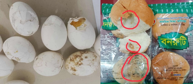 প্রা:বিদ্যালয়ে নিম্ন মানের খাবার সরবরাহকারী প্রতিষ্ঠানের বিরুদ্ধে ব্যবস্থা নিতে প্রতিবেদন দাখিল