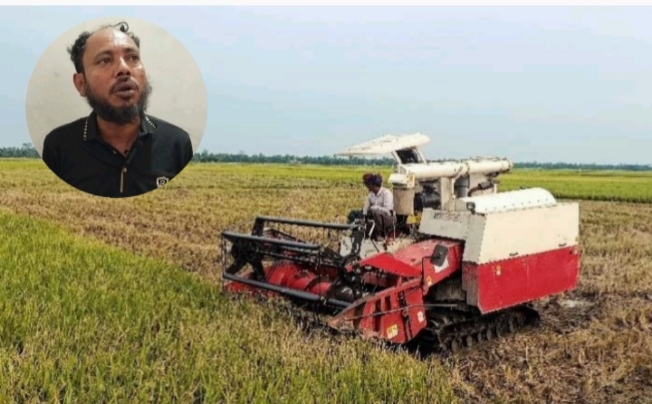 বাজিতপুরে হারভেস্টার মেশিনে ধান কাটাকে কেন্দ্র করে সংঘর্ষ,আহত-১