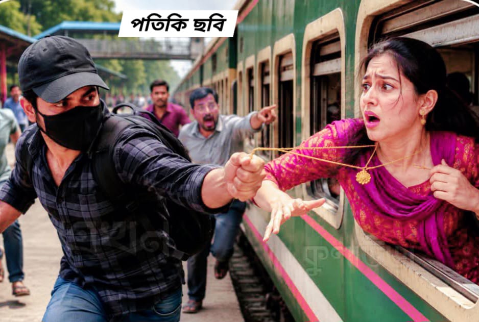 কুলাউড়া স্টেশনে চলন্ত ট্রেনে ছিনতাই, স্বর্ণের চেইন ও লকেট ছিনিয়ে নেওয়ার অভিযোগ