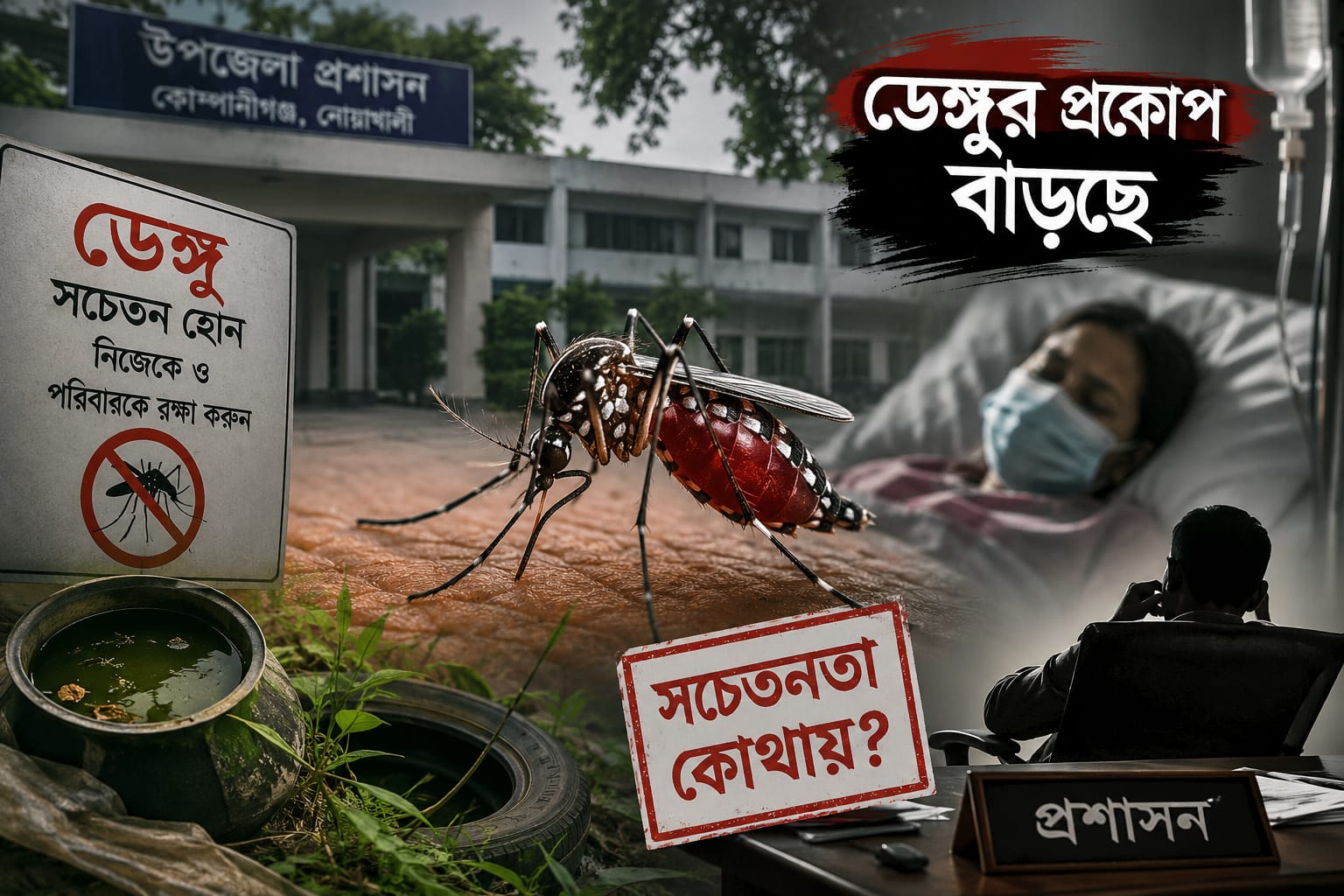 নোয়াখালীর কোম্পানীগঞ্জে একজনের মৃত্যু, বাড়ছে আতঙ্ক; ডেঙ্গু প্রতিরোধে কোম্পানীগঞ্জে কার্যক্রম শূন্য!
